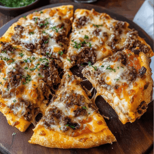 beef steak pizza
